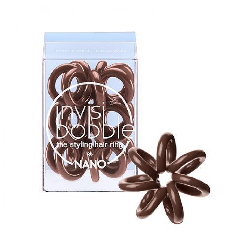 резинка-браслет для волос invisibobble nano pretzel brown