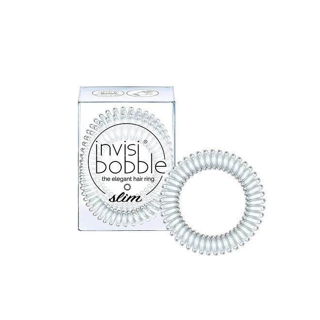 резинка-браслет для волос invisibobble slim crystal clear
