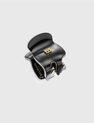заколка-краб, черный, extra small black/white