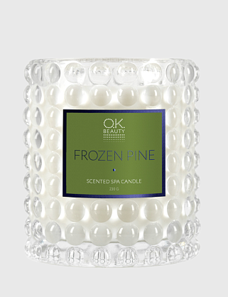 ароматическая спа свеча ok beauty scented spa candle frozen pine (6178) ароматическая спа свеча ok beauty scented spa candle frozen pine (6178)