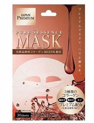 pure5 essence premium маска для лица c тремя видами коллагена 30 шт pure5 essence premium маска для лица c тремя видами коллагена 30 шт