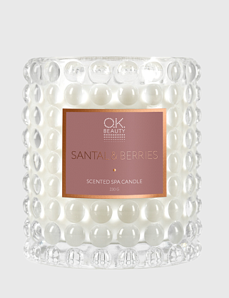 ароматическая спа свеча ok beauty scented spa candle santal&berries (6180) ароматическая спа свеча ok beauty scented spa candle santal&berries (6180)