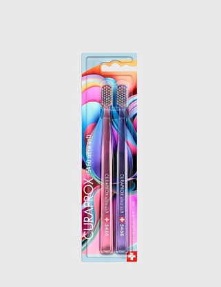 набор зубных щеток "ultrasoft", d 0,10 мм (2 шт.) duo colorful curls 2023