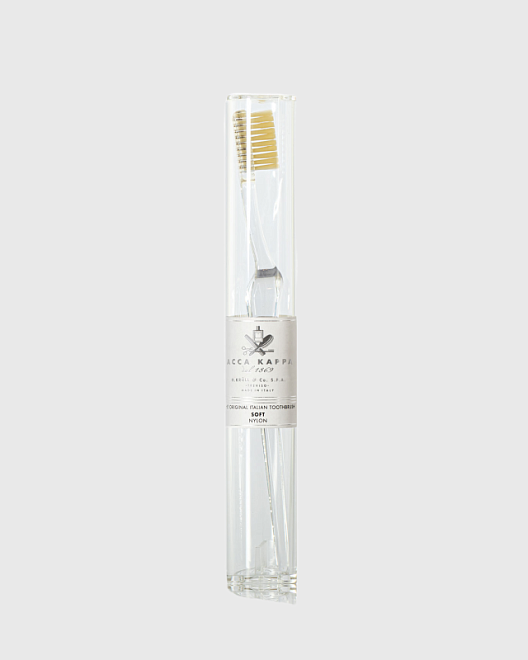 зубная щетка с нейлоновой щетиной мягкая (цвет ivory white)