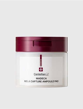пэды для лица выравнивающие тон кожи - madeca mela capture ampoule pad, 60шт