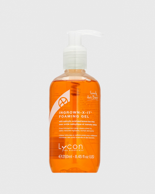 ingrown-x-it foaming gel - гель для душа глубокого очищения с фруктовыми кислотами, 250 мл