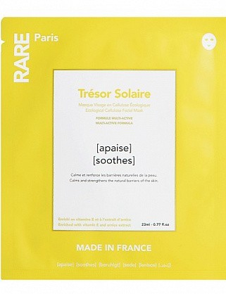 успокаивающая и укрепляющая тканевая маска для лица trésor solaire rare paris, 23 мл успокаивающая и укрепляющая тканевая маска для лица trésor solaire rare paris, 23 мл